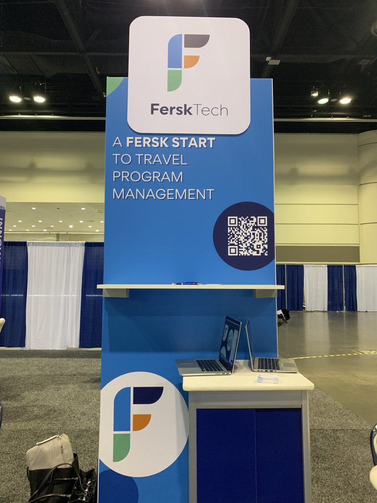FerskTech exhibitor booth front at GBTA Convention 2021