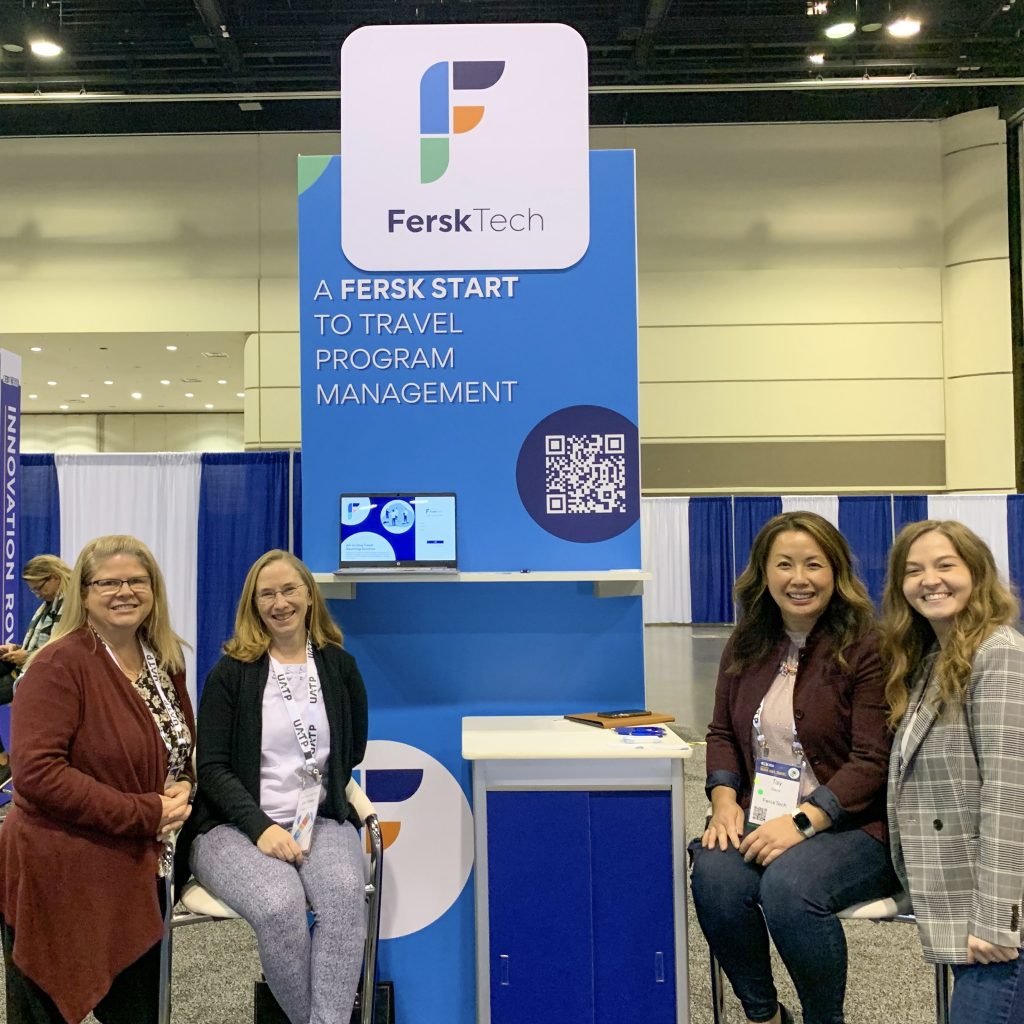 FerskTech team posing in front of our company booth at the GBTA Convention
